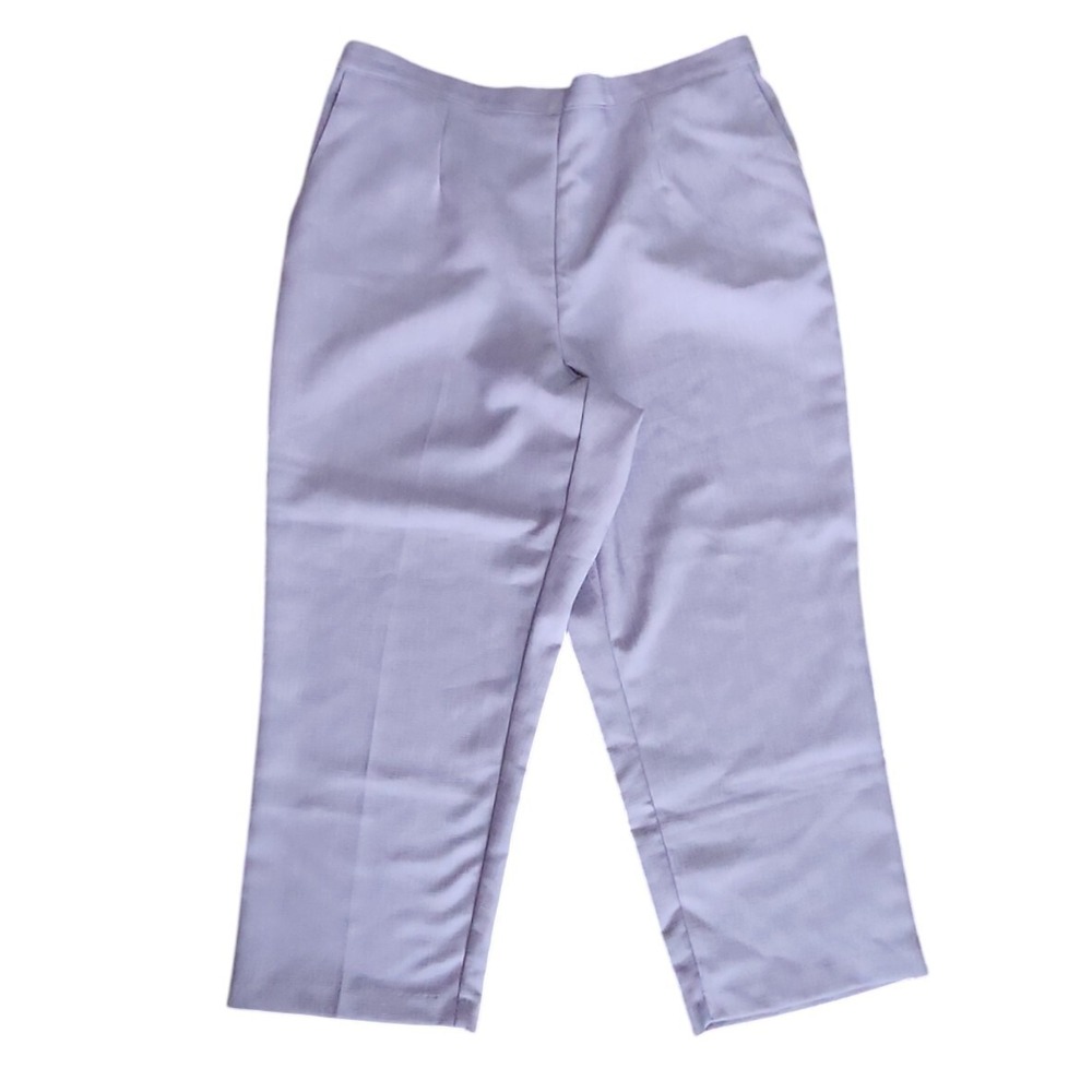 Alfred Dunner Pants Womens Plus Size 18W Purple Pull On Pockets Comfort Pastel